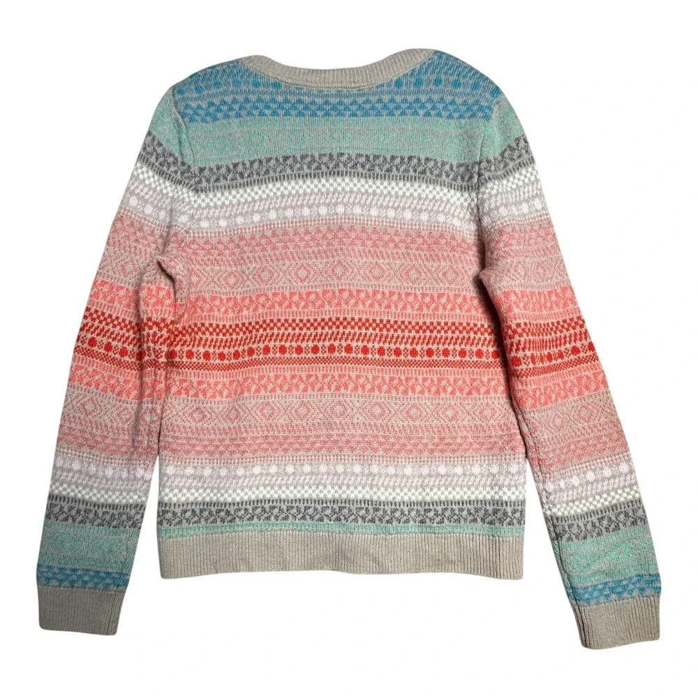 Talbots‎ Fair Isle Mohair Lambswool Blend Cardigan Sweater Women’s Large
